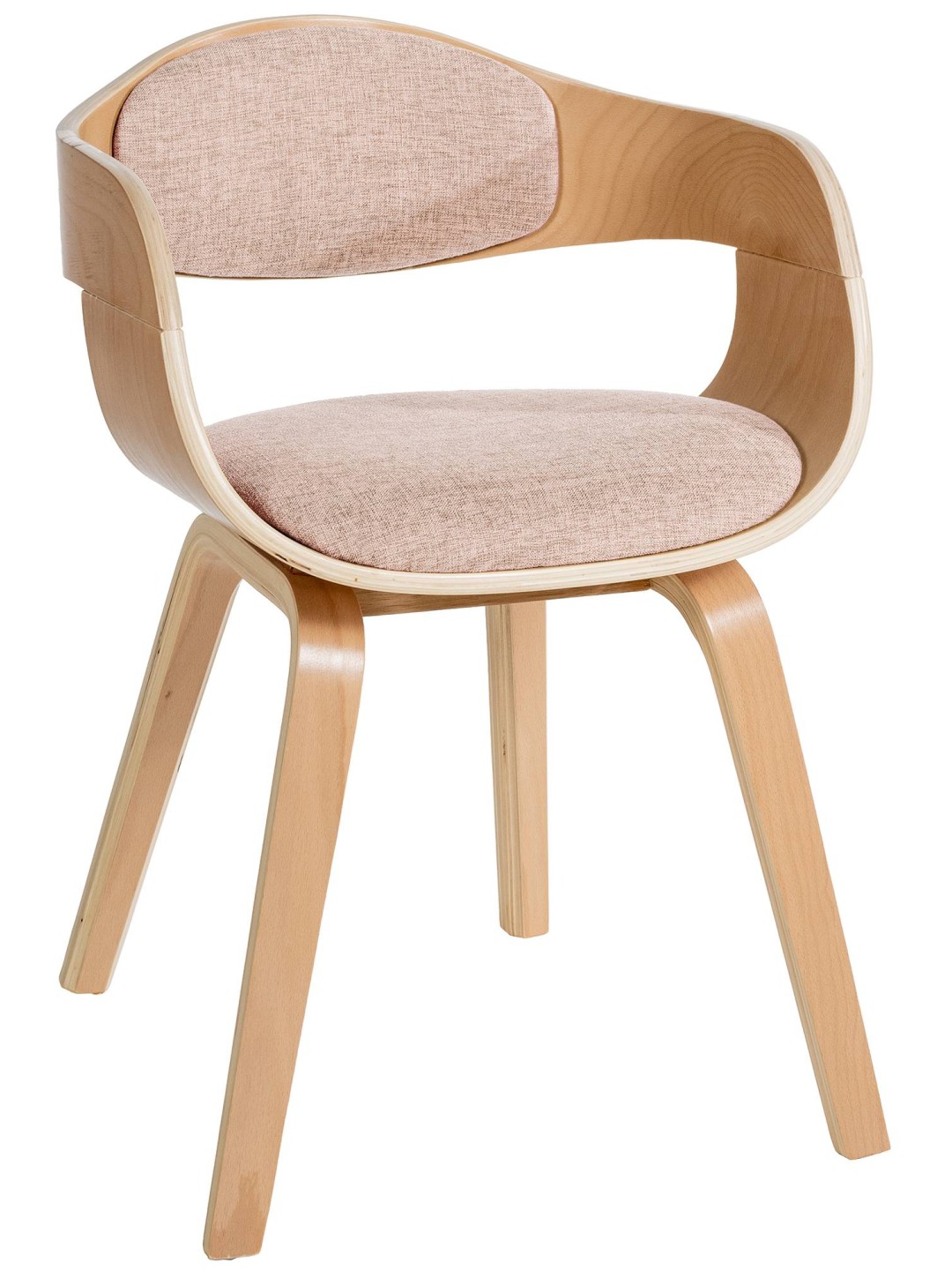 Cadeira para visitantes em tecido Kingston, natural/creme