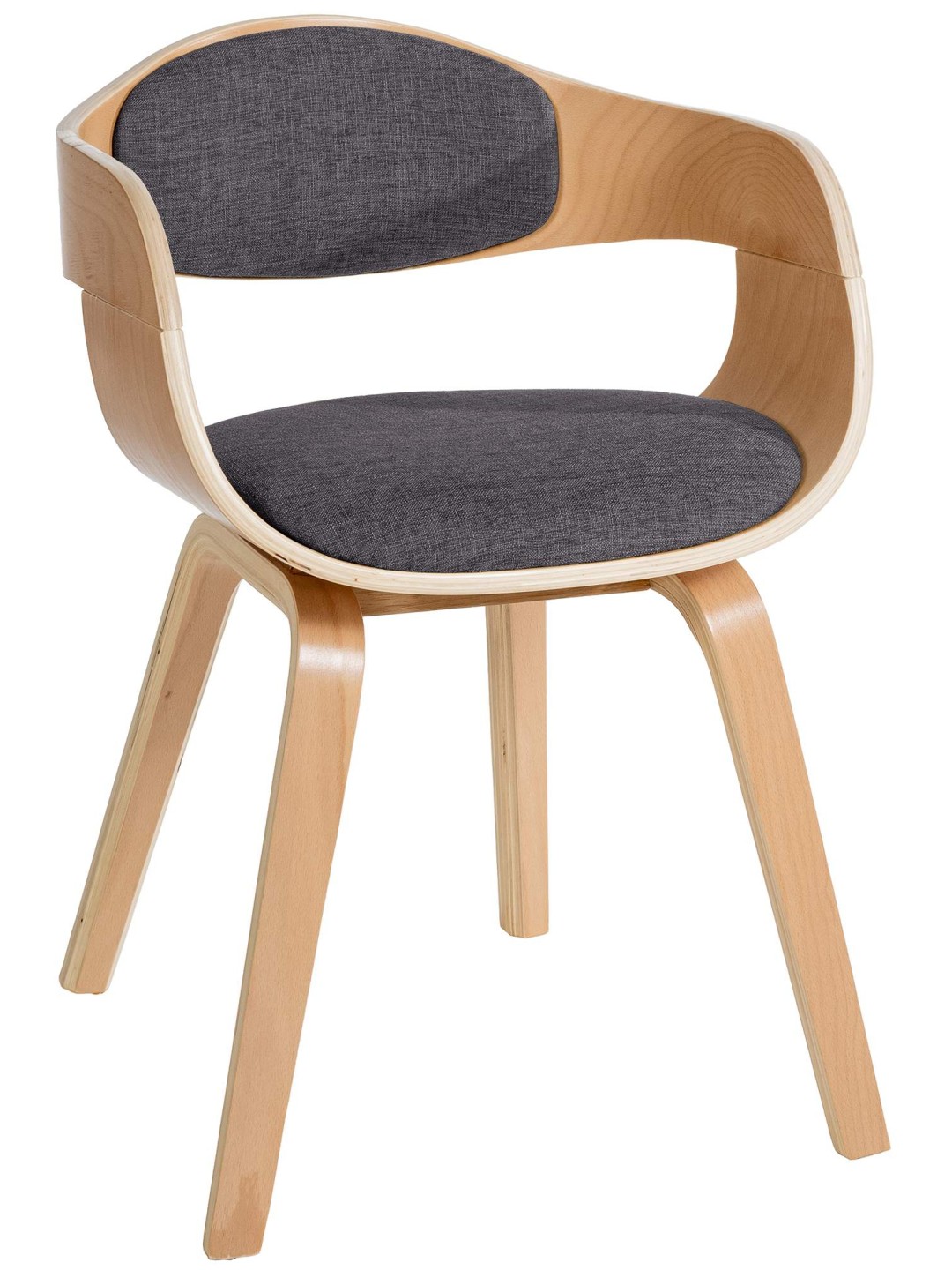 Cadeira para visitantes em tecido Kingston, natural/cinza claro