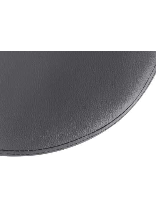 Conjunto de 2 bancos altos Ponte em pele sintética cromada, cinza