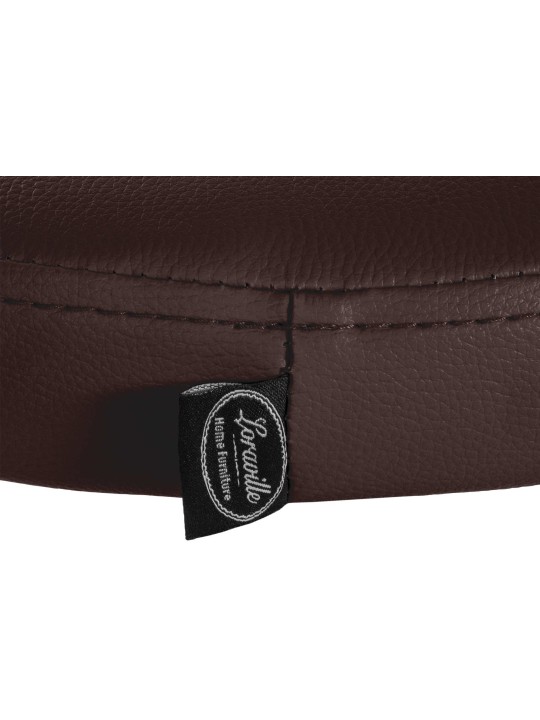 Conjunto de 2 bancos altos Ponte em pele sintética, castanho