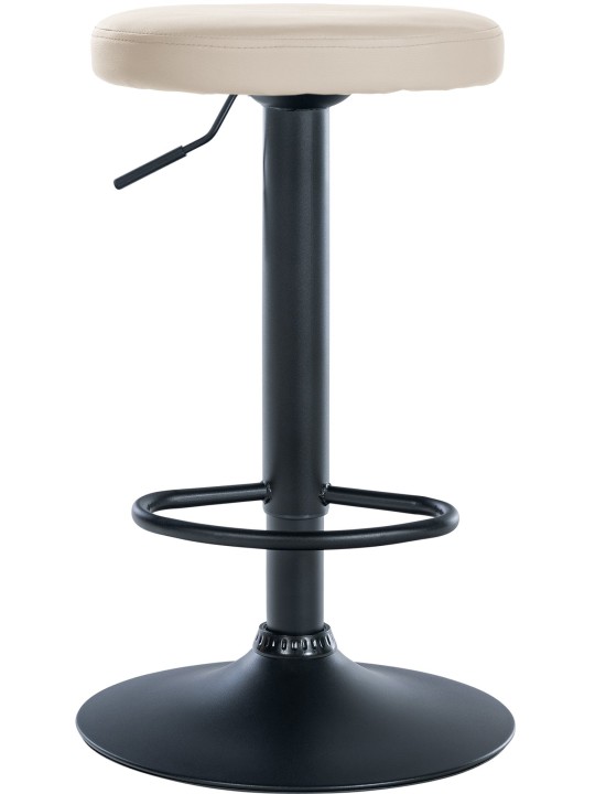 Conjunto de 2 bancos altos Ponte em pele sintética, creme