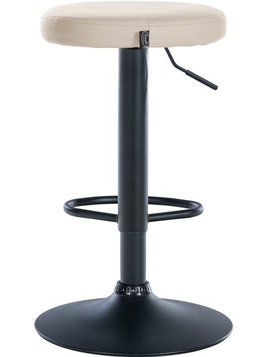 Conjunto de 2 bancos altos Ponte em pele sintética, creme