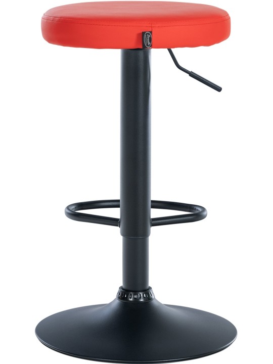 Conjunto de 2 bancos altos Ponte em pele sintética, vermelho