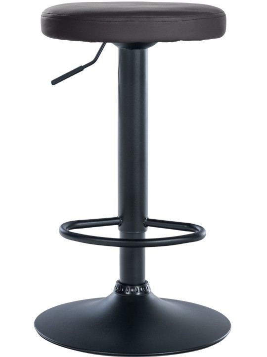 Conjunto de 2 bancos altos Ponte em pele sintética, preto