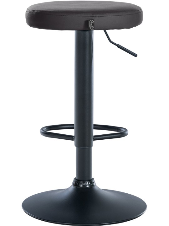 Conjunto de 2 bancos altos Ponte em pele sintética, preto