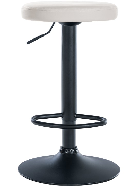 Conjunto de 2 bancos altos Ponte em pele sintética, branco