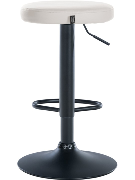 Conjunto de 2 bancos altos Ponte em pele sintética, branco