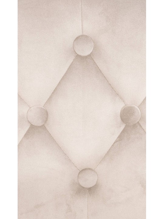 Banqueta alta Dublin veludo cromado, creme