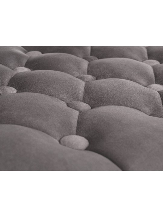 Banqueta alta Dublin veludo cromado, cinza