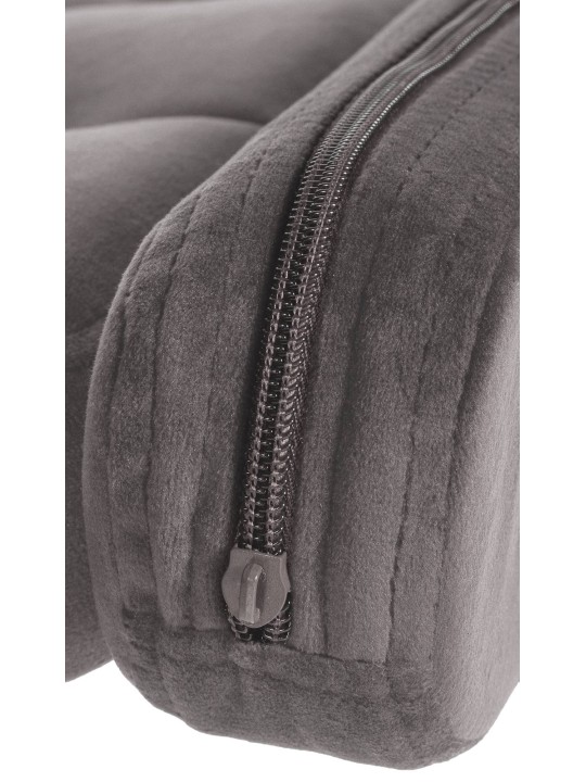 Banqueta alta Dublin veludo cromado, cinza