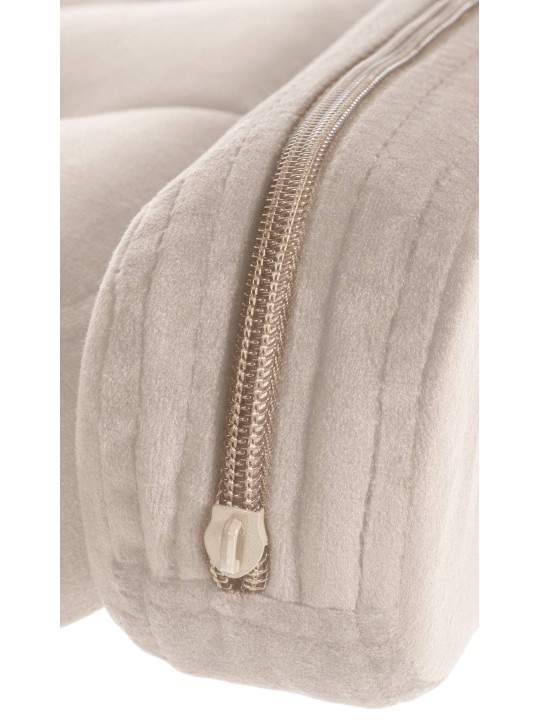 Banqueta alta veludo Dublin, creme