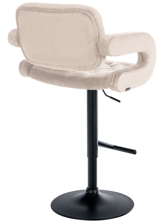 Banqueta alta veludo Dublin, creme