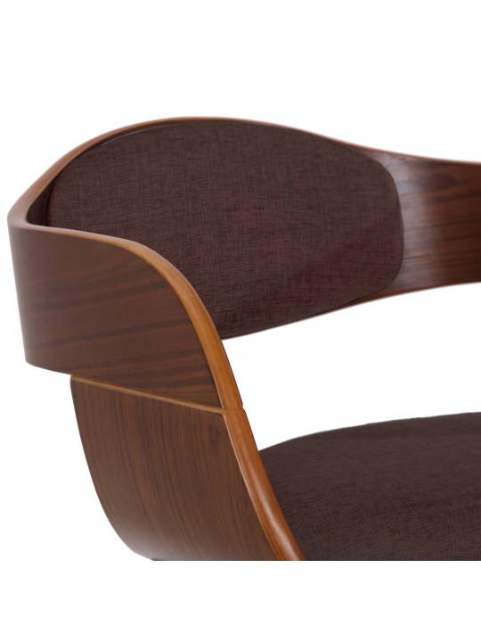 Cadeira para visitantes tecido Kingston, nogueira/castanho