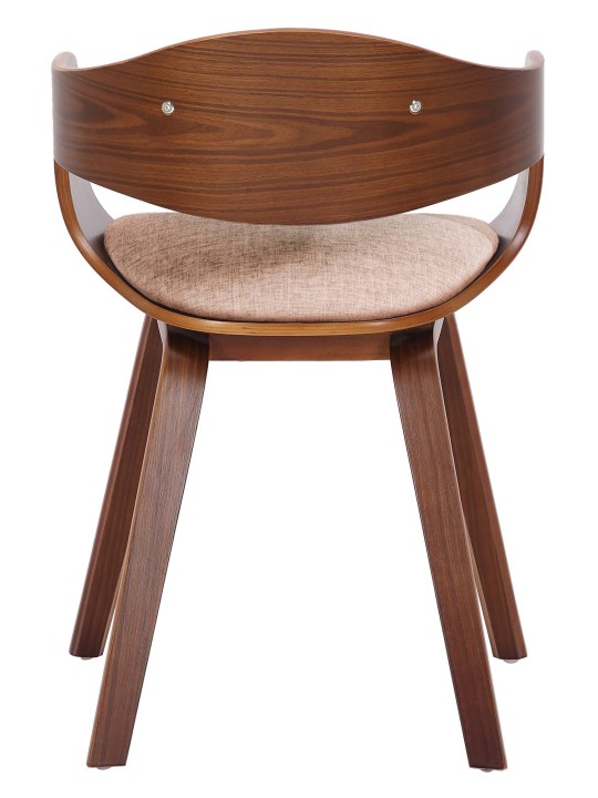 Cadeira para visitantes tecido Kingston, nogueira/creme