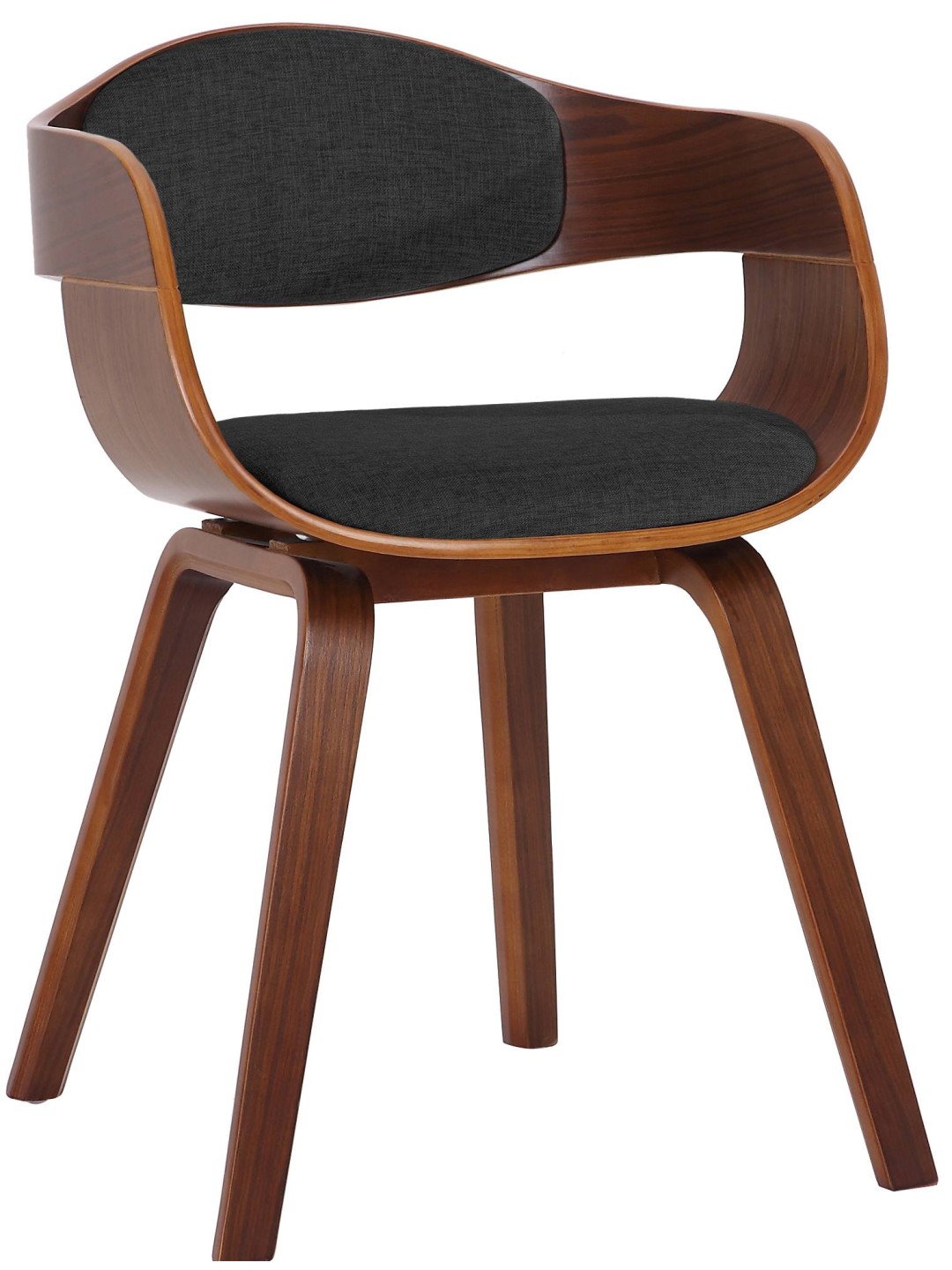 Cadeira para visitantes em tecido Kingston, nogueira/cinza escuro