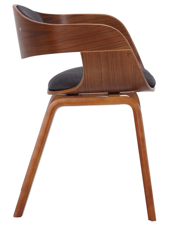 Cadeira para visitantes em tecido Kingston, nogueira/cinza claro