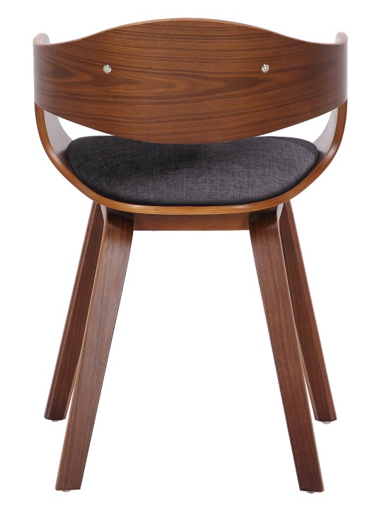 Cadeira para visitantes em tecido Kingston, nogueira/cinza claro