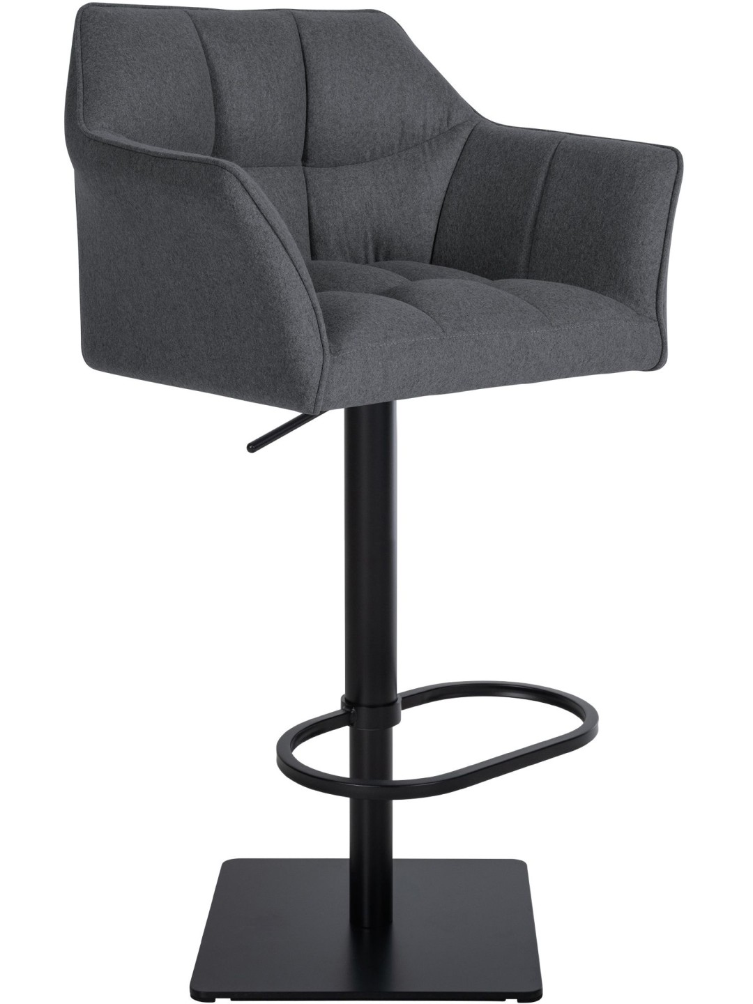 Banqueta alta Damaso B em feltro, cinza