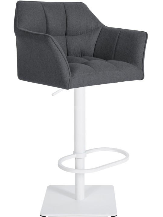 Banqueta alta Damaso W feltro, cinza