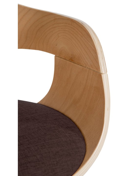 Conjunto de 2 cadeiras em tecido Kingston, natural/castanho Conjunto de 2 cadeiras em tecido Kingston, natural/castanho