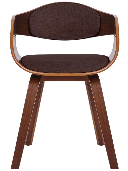 Conjunto de 2 cadeiras em tecido Kingston, nogueira/castanho