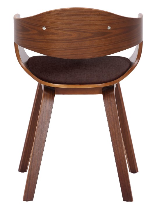 Conjunto de 2 cadeiras em tecido Kingston, nogueira/castanho