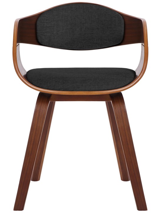 Conjunto de 2 cadeiras em tecido Kingston, nogueira/cinza escuro