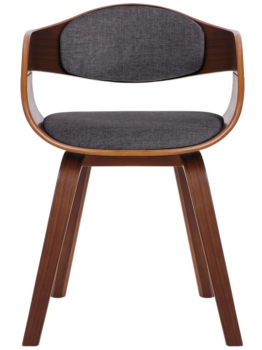 Conjunto de 2 cadeiras em tecido Kingston, nogueira/cinza claro