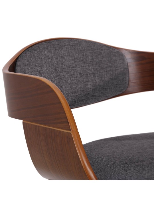 Conjunto de 2 cadeiras em tecido Kingston, nogueira/cinza claro