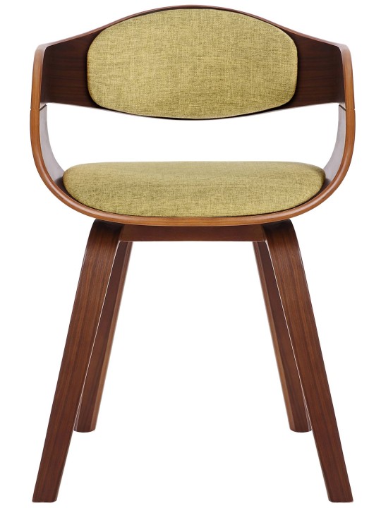 Conjunto de 2 cadeiras em tecido Kingston, nogueira/verde claro