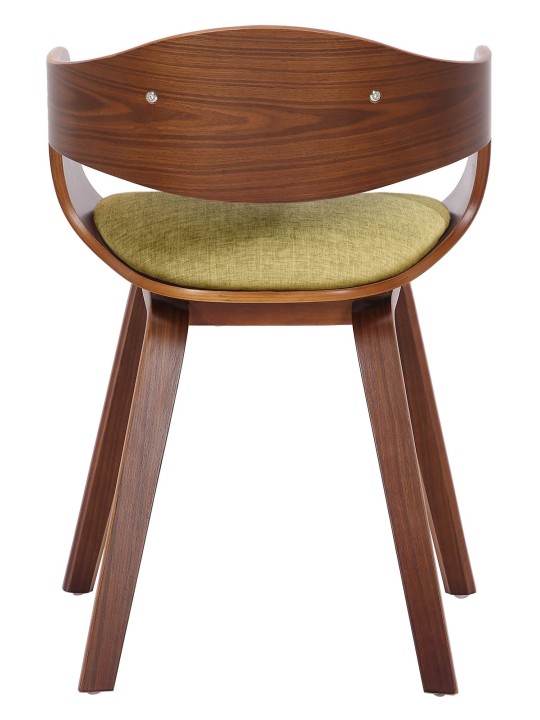 Conjunto de 2 cadeiras em tecido Kingston, nogueira/verde claro