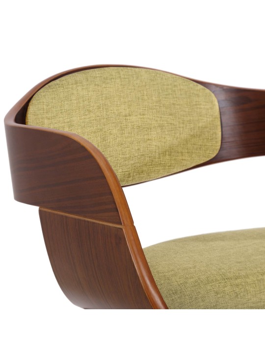 Conjunto de 2 cadeiras em tecido Kingston, nogueira/verde claro