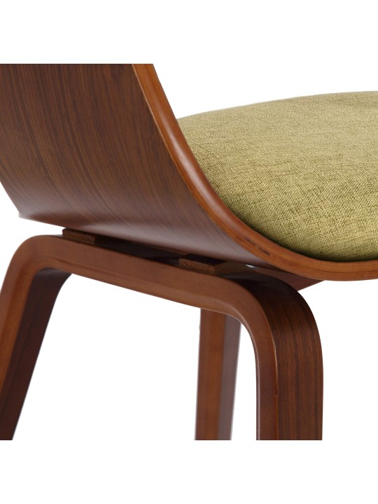 Conjunto de 2 cadeiras em tecido Kingston, nogueira/verde claro