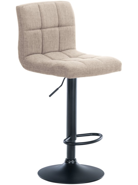 Conjunto de 2 bancos altos tecido Calma, creme