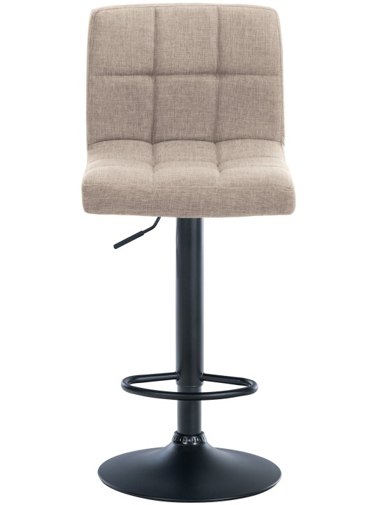 Conjunto de 2 bancos altos tecido Calma, creme