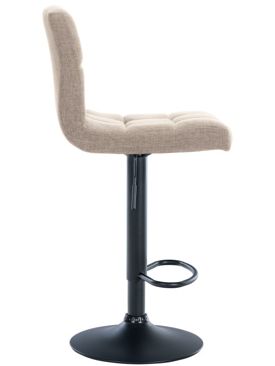 Conjunto de 2 bancos altos tecido Calma, creme