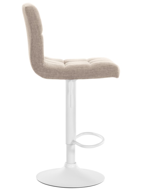 Conjunto de 2 bancos altos tecido Calma, creme
