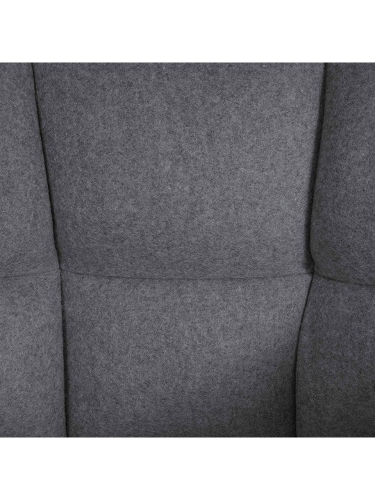 Banqueta alta Damaso B em feltro com estrutura de 4 pés, cinza