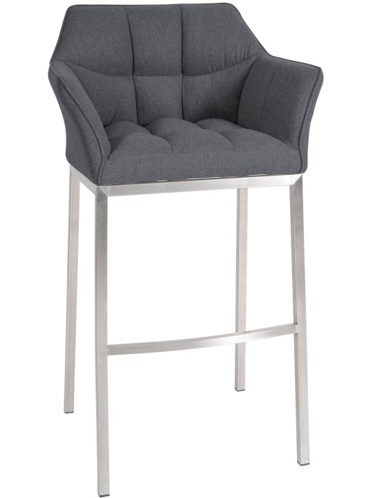 Banqueta alta Damaso E em feltro com estrutura de 4 pés, cinza Banqueta alta Damaso E em feltro com estrutura de 4 pés, cinza