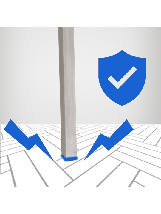 Banqueta alta Damaso E em feltro com estrutura de 4 pés, cinza Banqueta alta Damaso E em feltro com estrutura de 4 pés, cinza