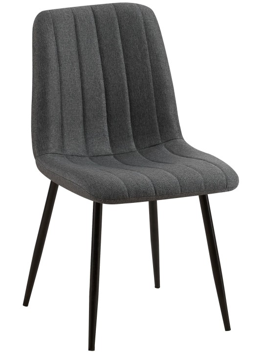 Cadeira tecido Dijon, cinza escuro