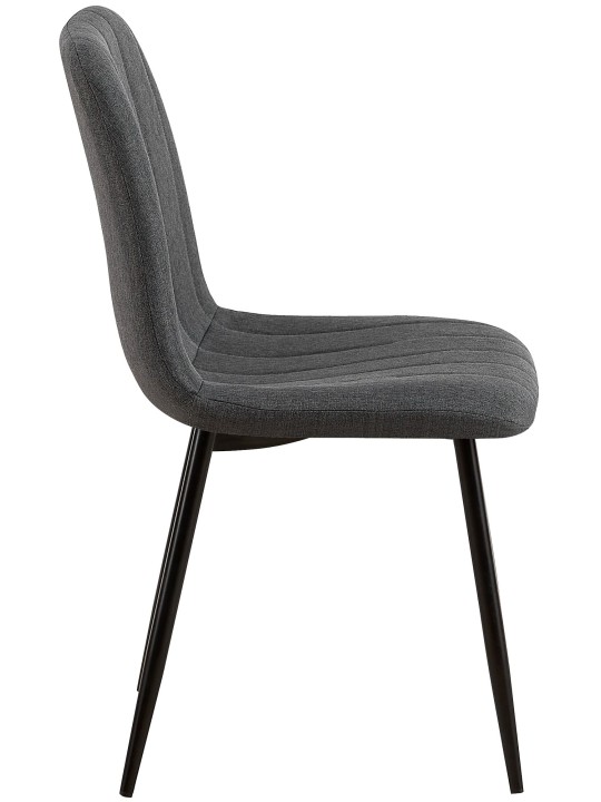 Cadeira tecido Dijon, cinza escuro