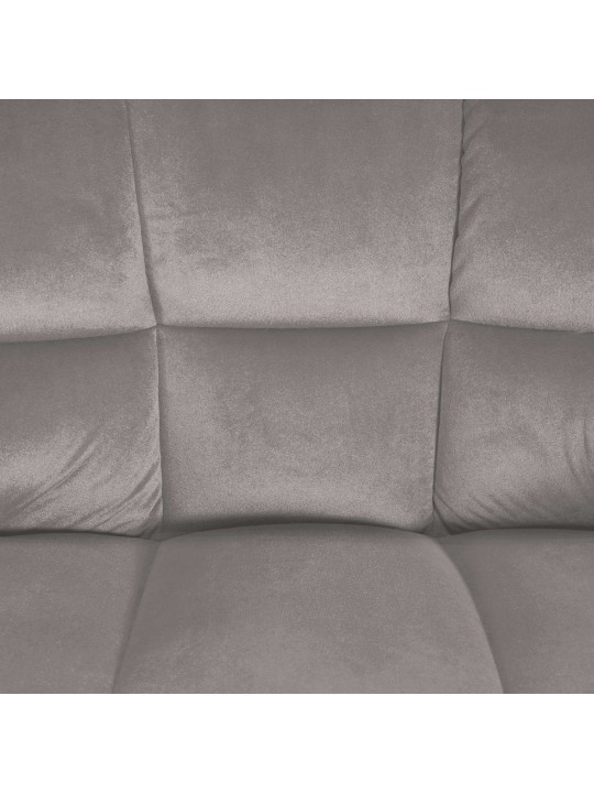 Banqueta alta Damaso B veludo, cinza