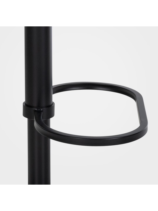 Banqueta alta Damaso B veludo, cinza