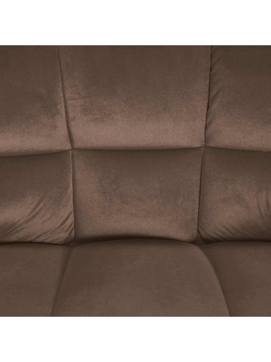 Banqueta alta Damaso B veludo, castanho