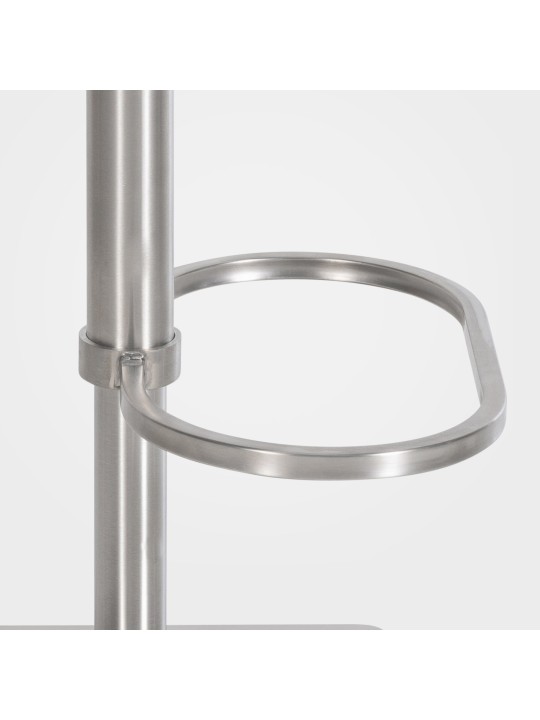 Banqueta alta Damaso E veludo, cinza