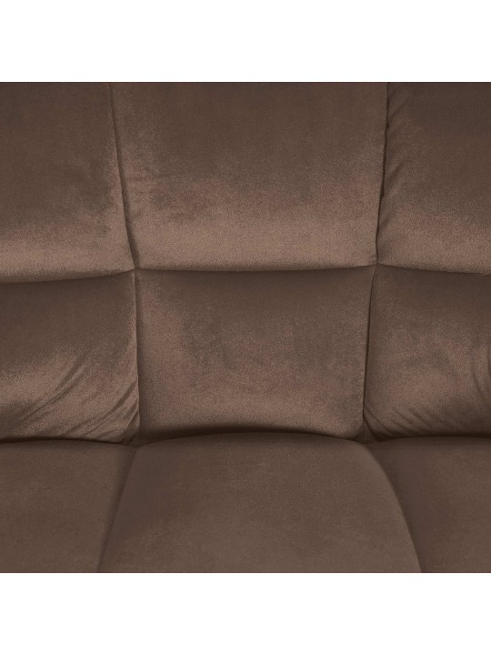 Banqueta alta Damaso E veludo, castanho