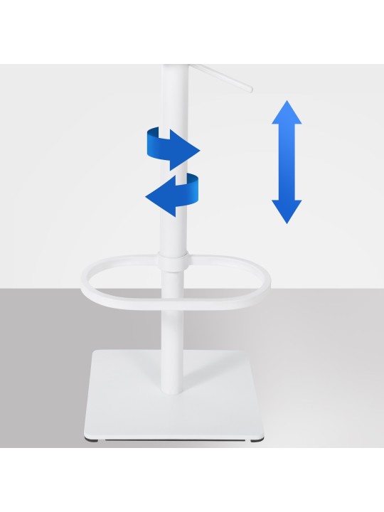 Banqueta alta Damaso W veludo, cinza Banqueta alta Damaso W veludo, cinza