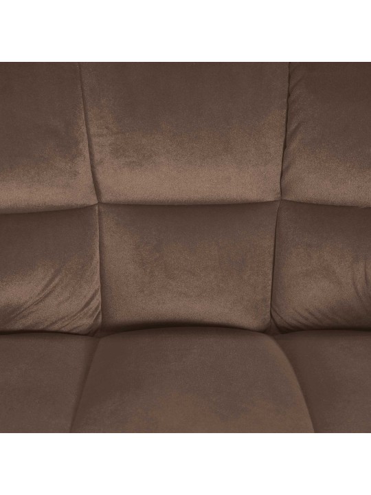 Banqueta alta Damaso W veludo, castanho