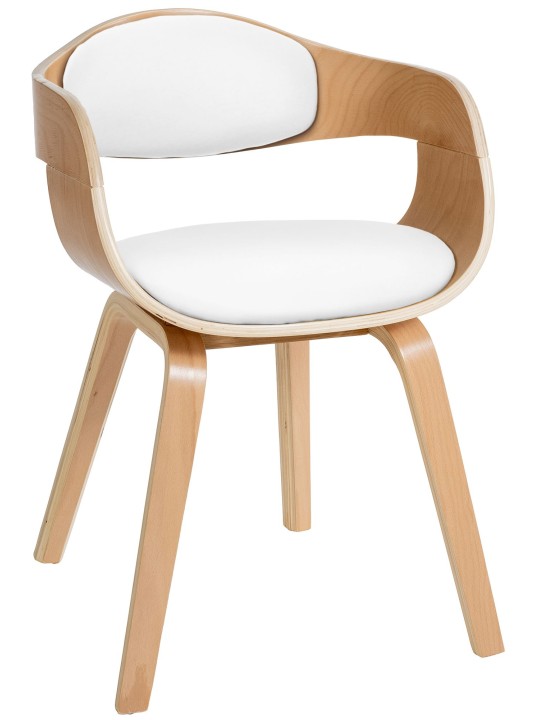 Cadeira para visitantes Kingston, natural/branco